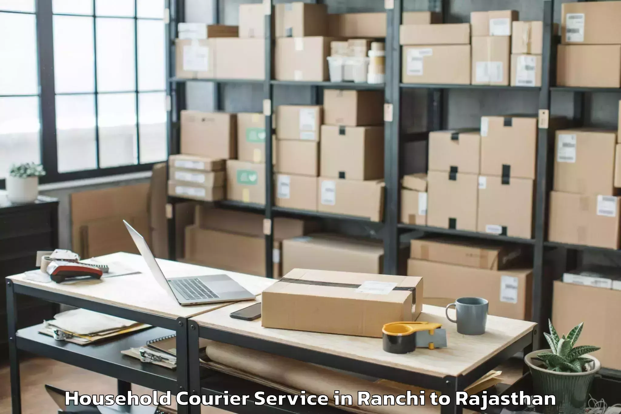 Reliable Ranchi to Central University Of Rajastha Household Courier